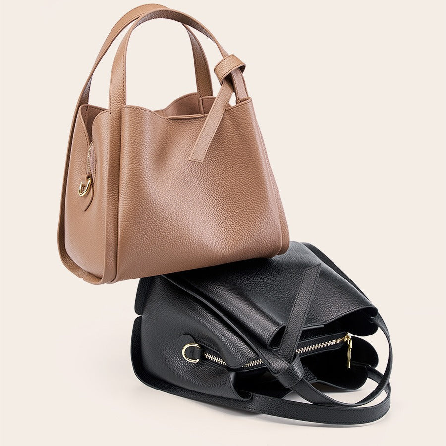 Women's First Layer Cowhide Vegetable Basket Leather Crossbody Bags