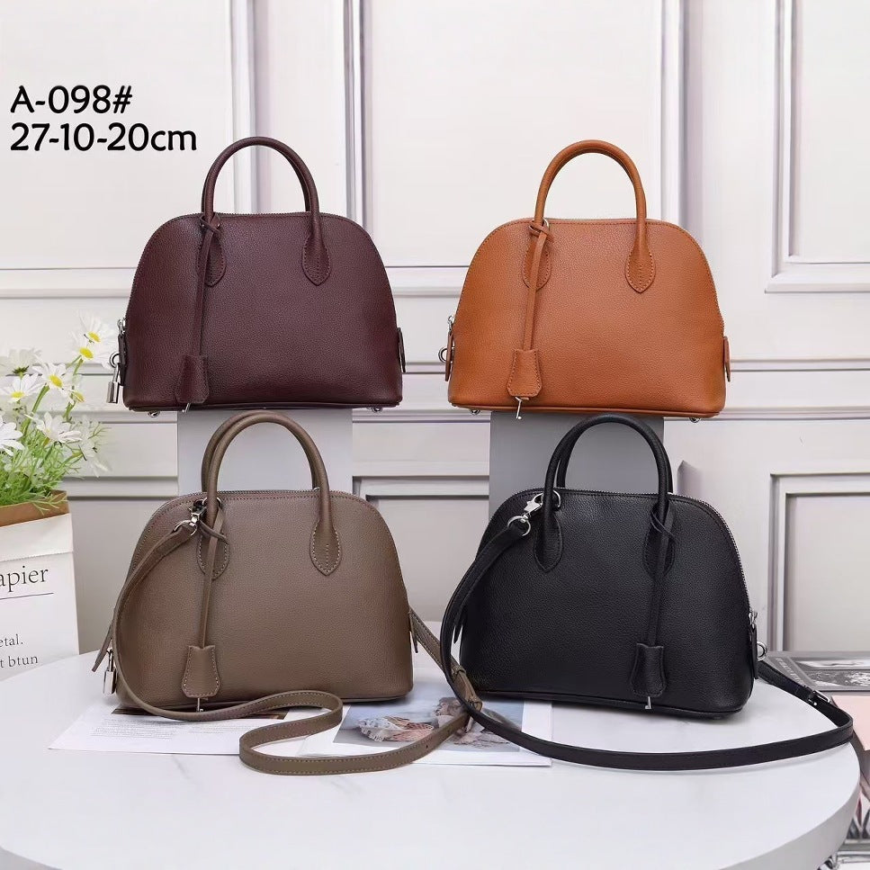 Women's Large Capacity Hand-held Top Layer Leather Bags