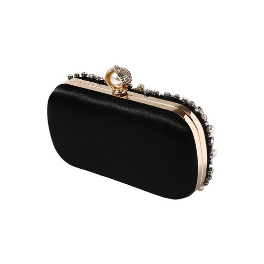 Dinner Clutch Handmade Pearl Embroidery Rhinestone Evening Bags
