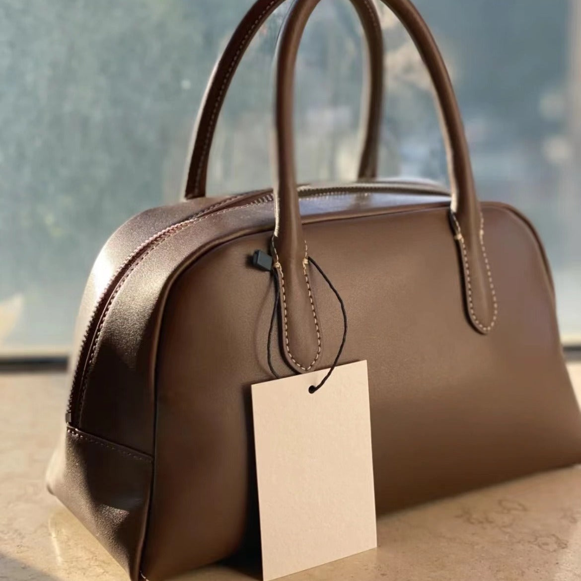 Trendy Glamorous Niche Boston Cowhide Suede Handbags