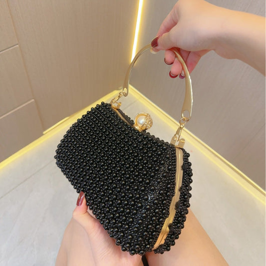 Women's Black Pearl Party Dress Banquet Dinner Evening Bags