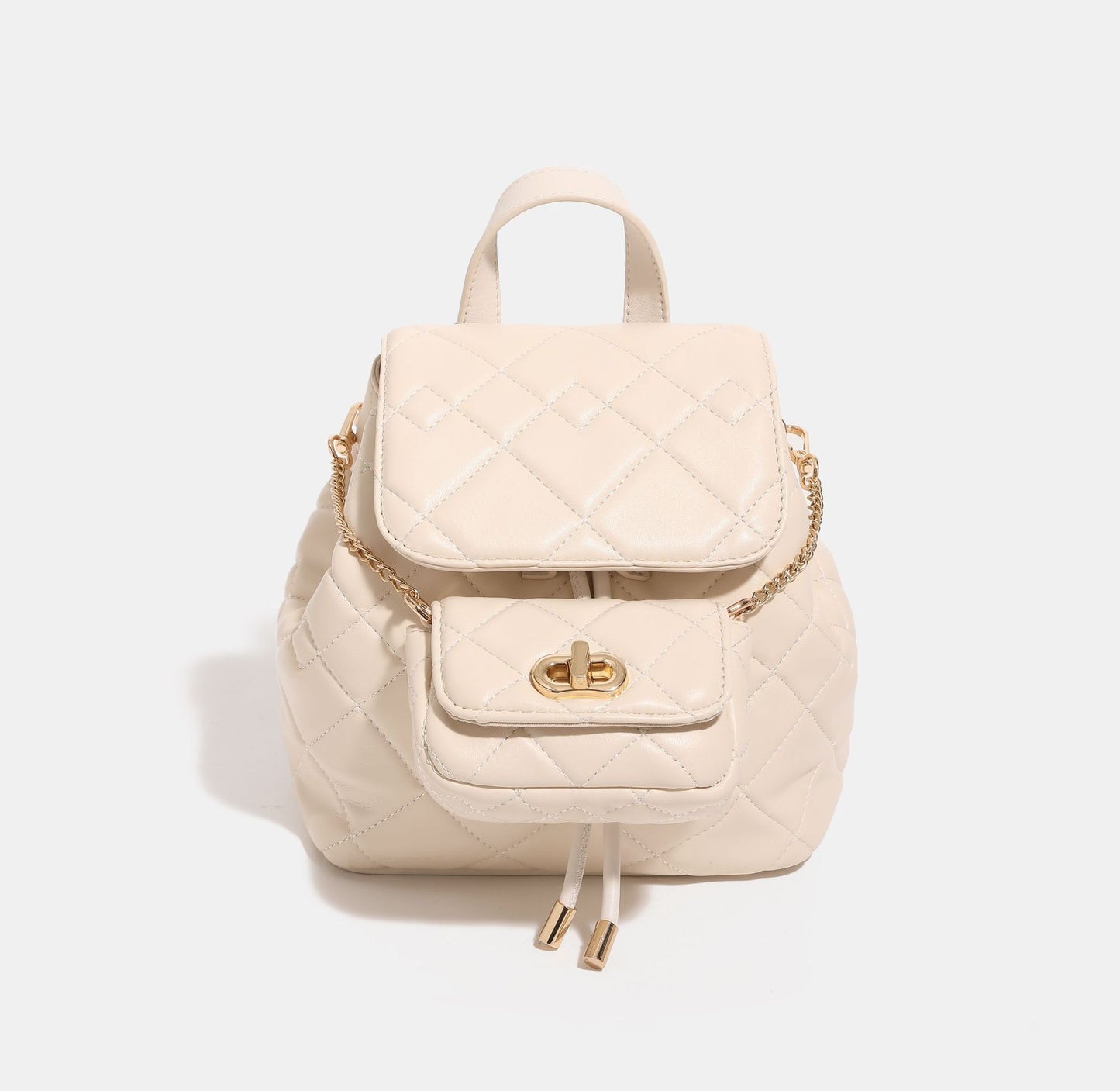 Women's Classic Style Rhombus Design High-grade Chain Backpacks
