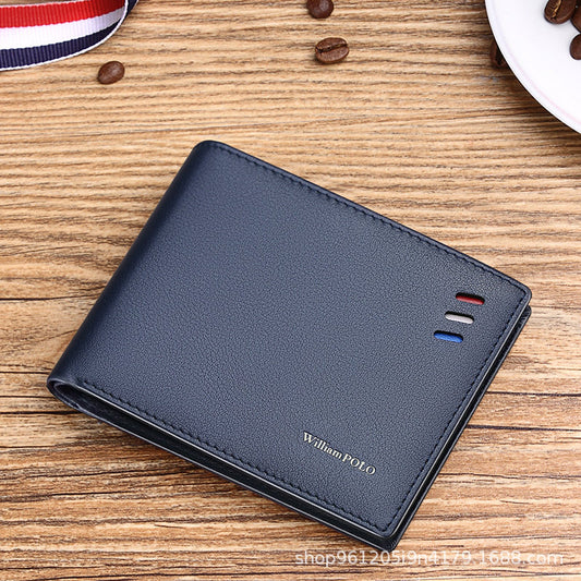 Men's First Layer Cowhide Multiple Slots Certificate Men's Wallets