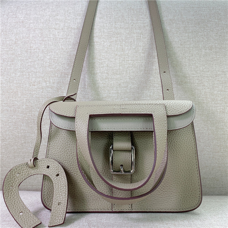 Women's First Layer Cowhide Leather Horseshoe Fashion Shoulder Bags