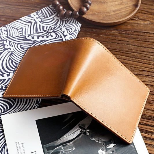 Men's Vegetable Tanned Leather Short First Layer Men's Wallets