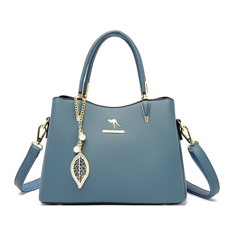 Women's Large Capacity Simple Textured Commuter Shoulder Bags