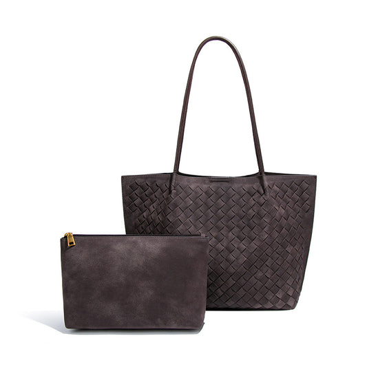 Women's Large Capacity Underarm Woven Frosted Texture Bags
