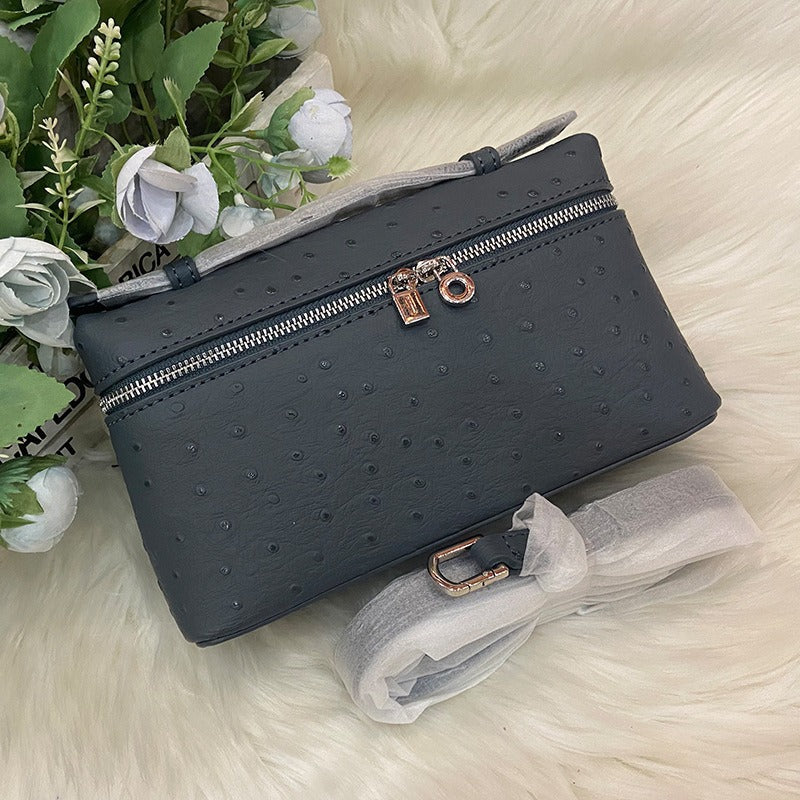 Women's Box Genuine Leather Autumn Ostrich Grain Bags