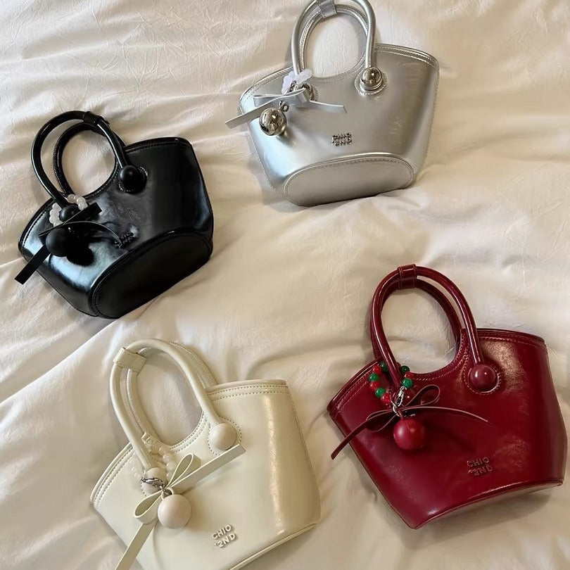 Women's Attractive Cherry Love Hand-held One Crossbody Bags
