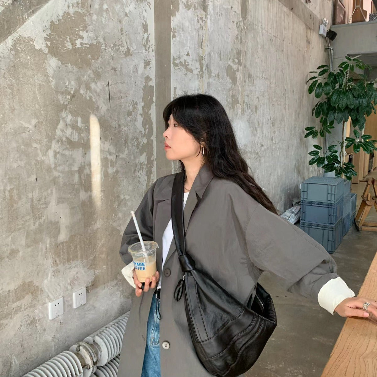 Women's High-grade Croissant Lambskin Dumpling Genuine Shoulder Bags