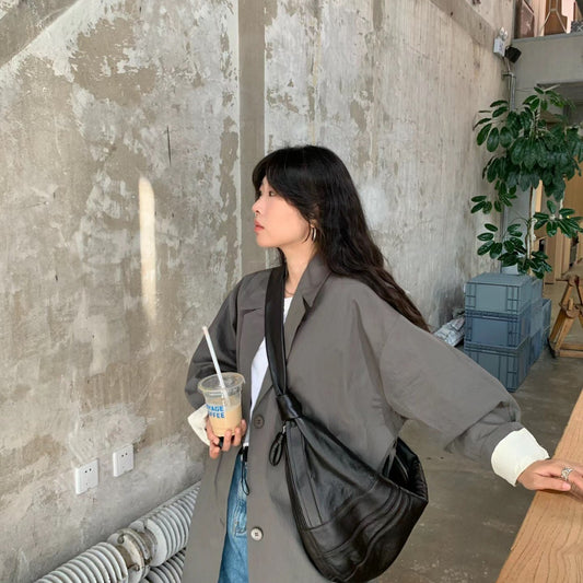 Women's High-grade Croissant Lambskin Dumpling Genuine Shoulder Bags