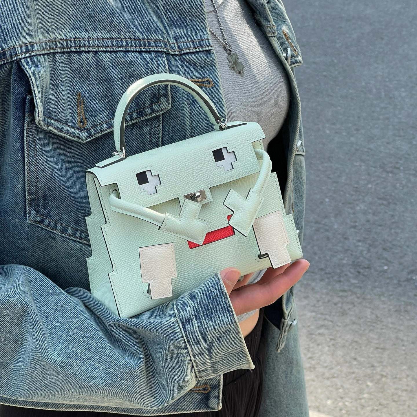 Women's Mosaic Doll First Layer Leather Crossbody Bags