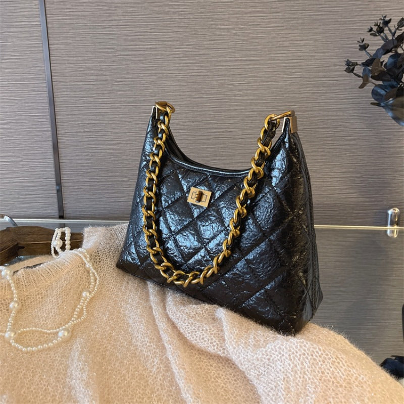 Women's Style Genuine Leather Underarm Fashionable High-grade Shoulder Bags