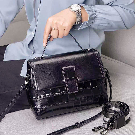 Women's Genuine Leather Fashion Trendy Korean First Layer Handbags