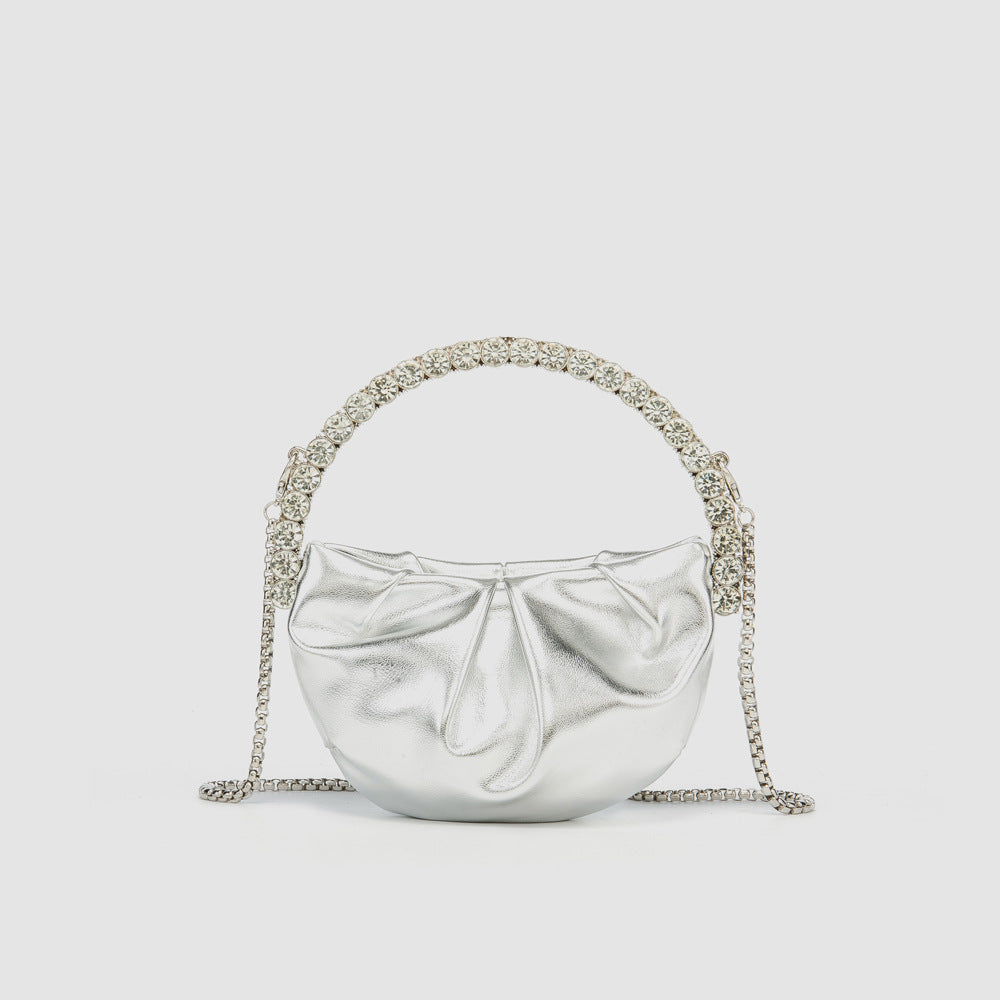 Round Diamond Mini Chain Dinner Party Shoulder Bags