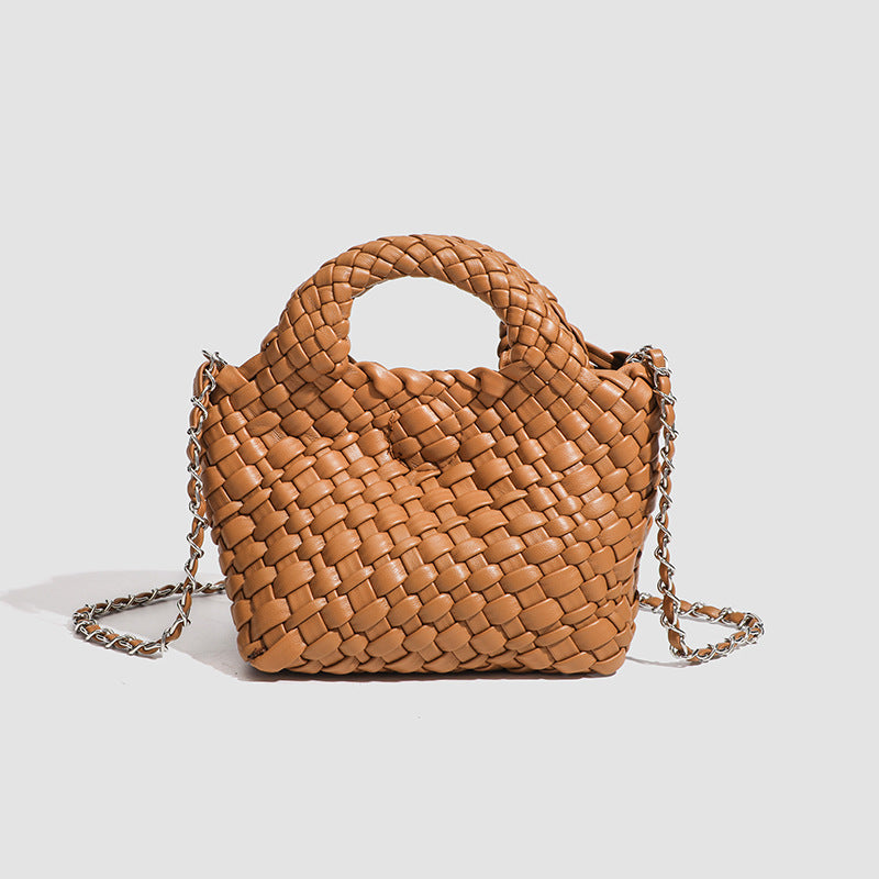 Design Hand-woven Single Vegetable Basket Daily Handbags