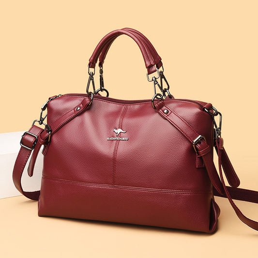 Women's Attractive Elegant Stitching Large Capacity Shoulder Bags