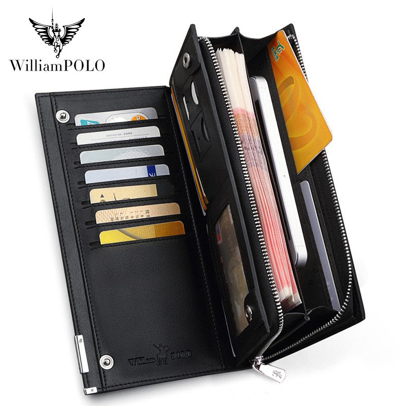 Men's Emperor Paul Long Genuine Leather Large Capacity Men's Wallets