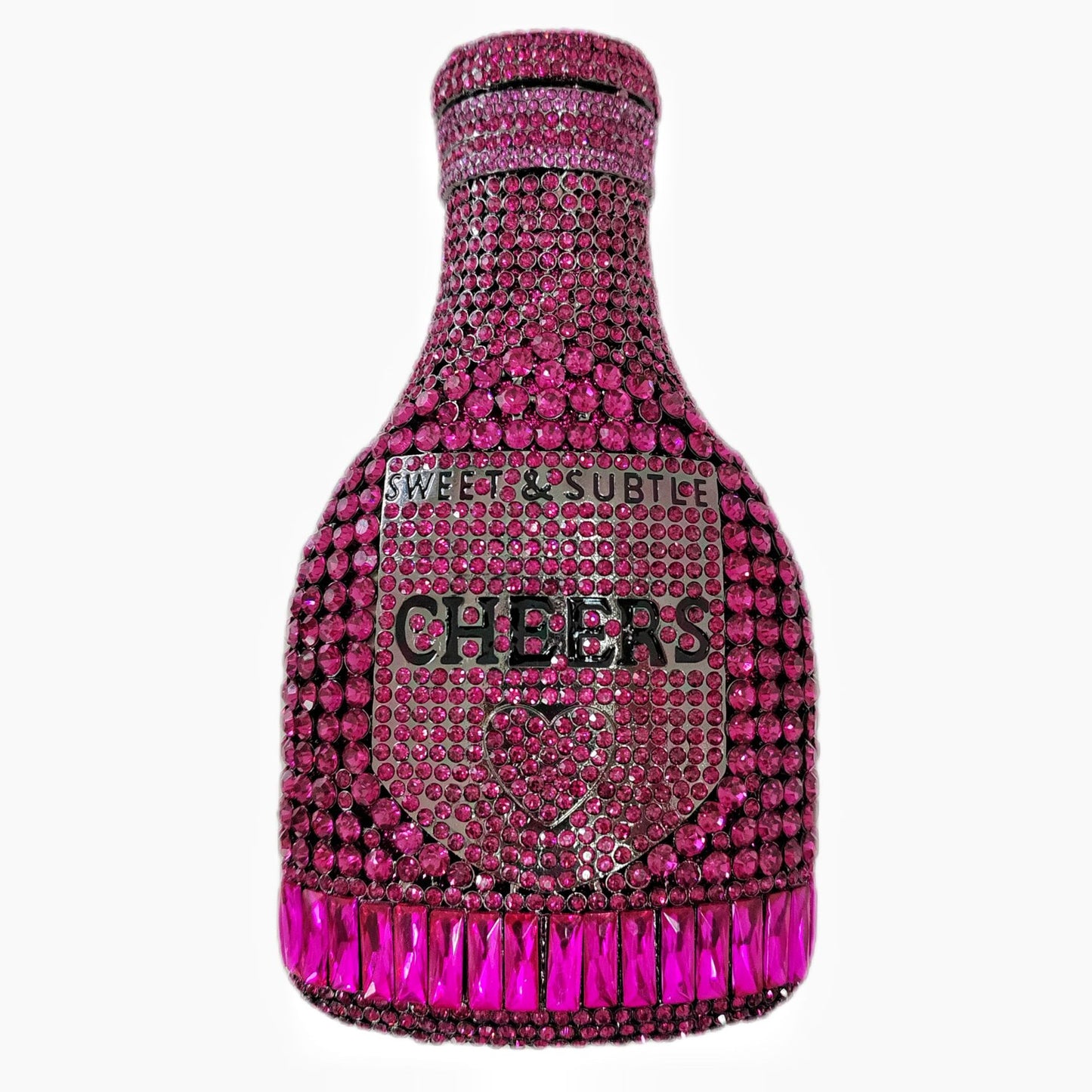 Women's Wei Champagne Bottle Rhinestone Banquet Crystal Bags