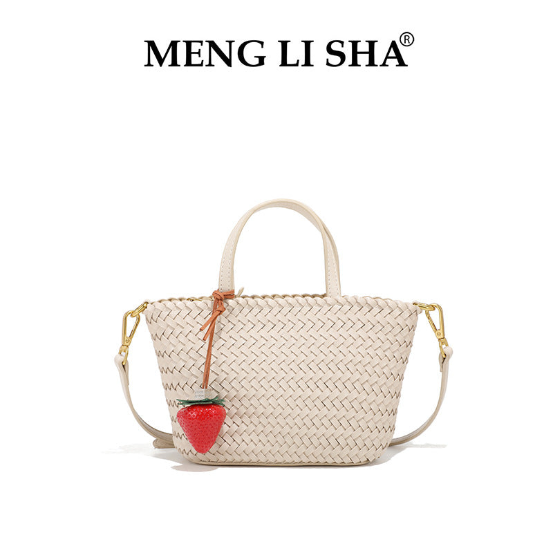 Durable Women's Woven Trendy Fashion Simple Handbags