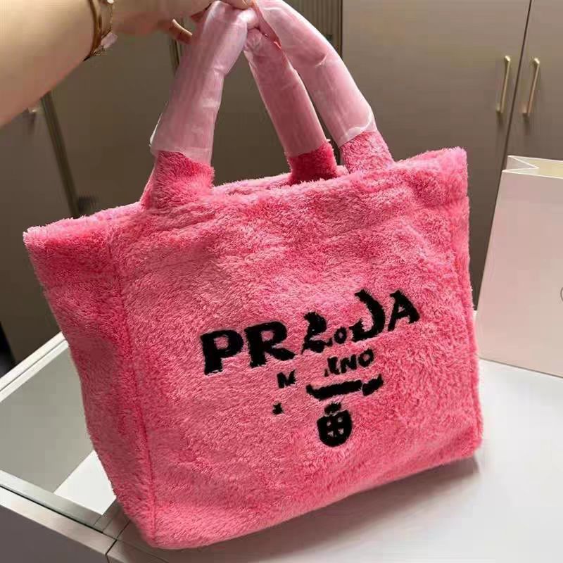 Women's Plush Underarm P Home Ya Retro Trendy Fur Handbags