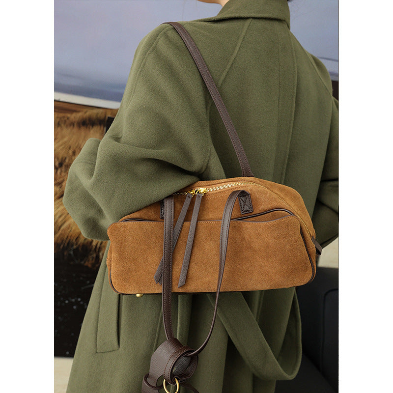 Women's Commuter Large Capacity Boston Genuine Leather Shoulder Bags