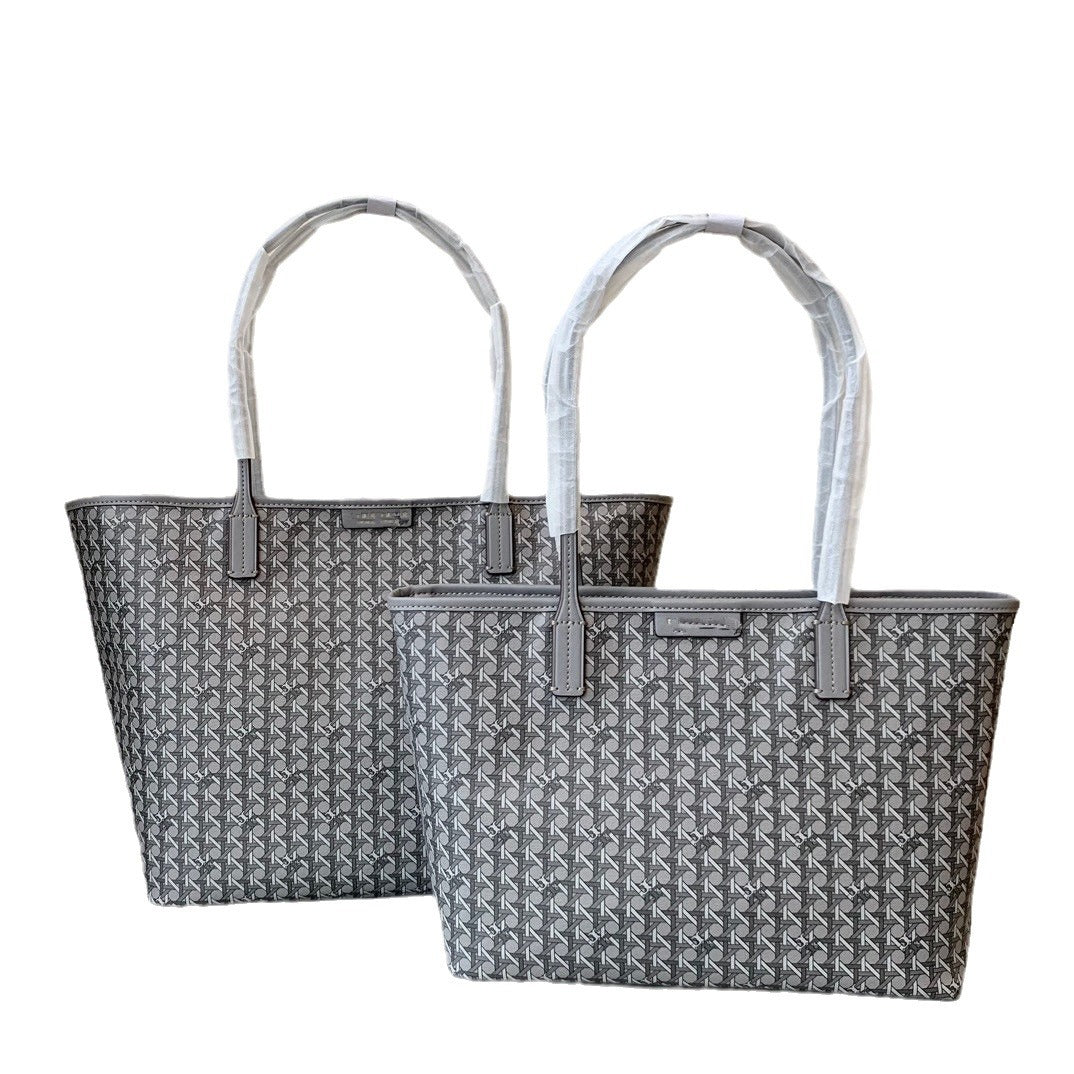 Women's Canvas Portable Printed Plaid Large Capacity Handbags