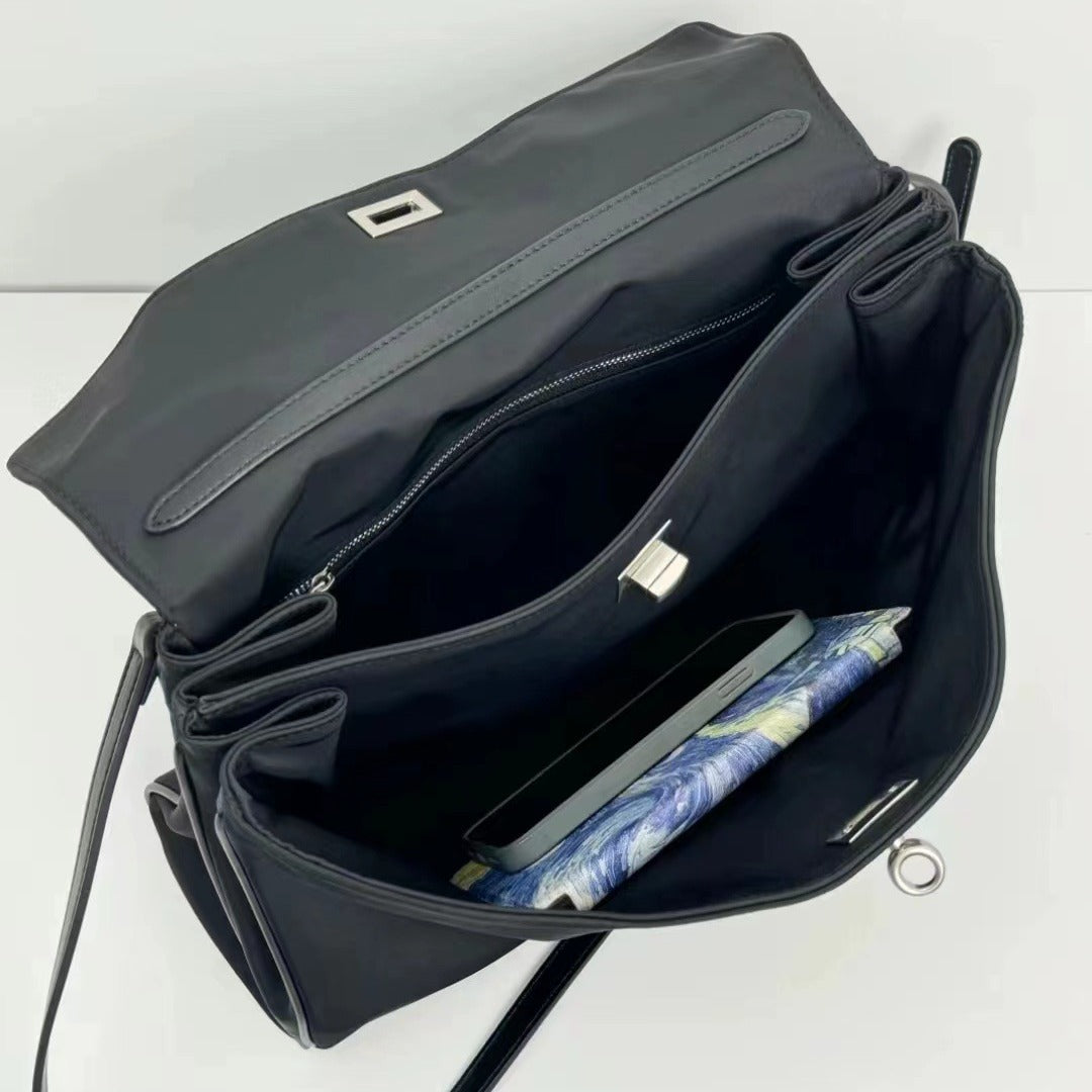 Women's Summer Nylon Cowhide High-grade Underarm Commuter Shoulder Bags
