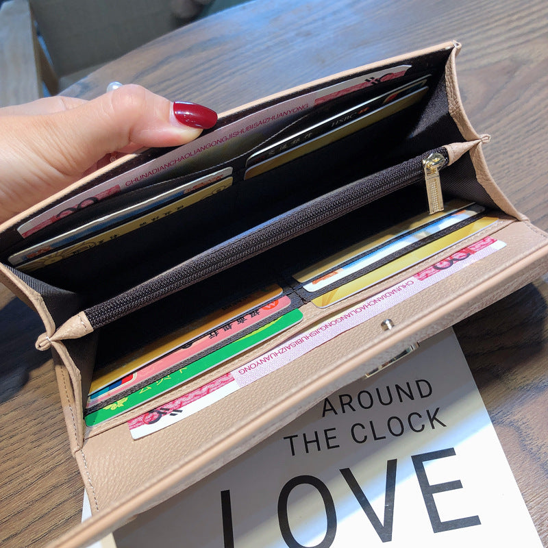 Women's Long Leather Large Capacity Mobile Fashion Ladies Wallets
