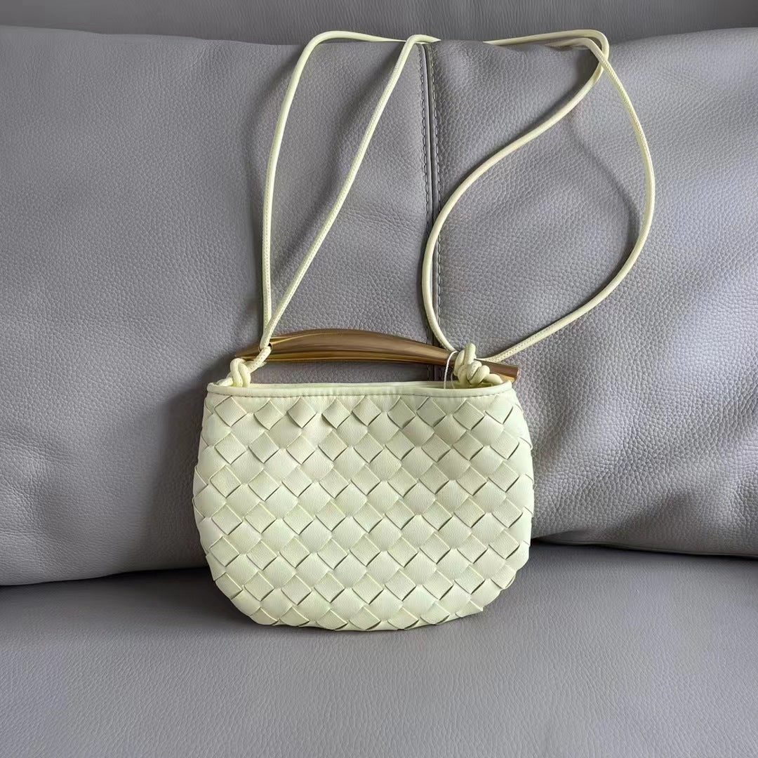 Women's Genuine Leather Sardine Woven High-grade Portable Crossbody Bags