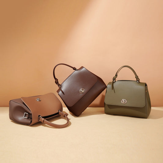 Color Cowhide Popular Texture Commuter Niche Shoulder Bags