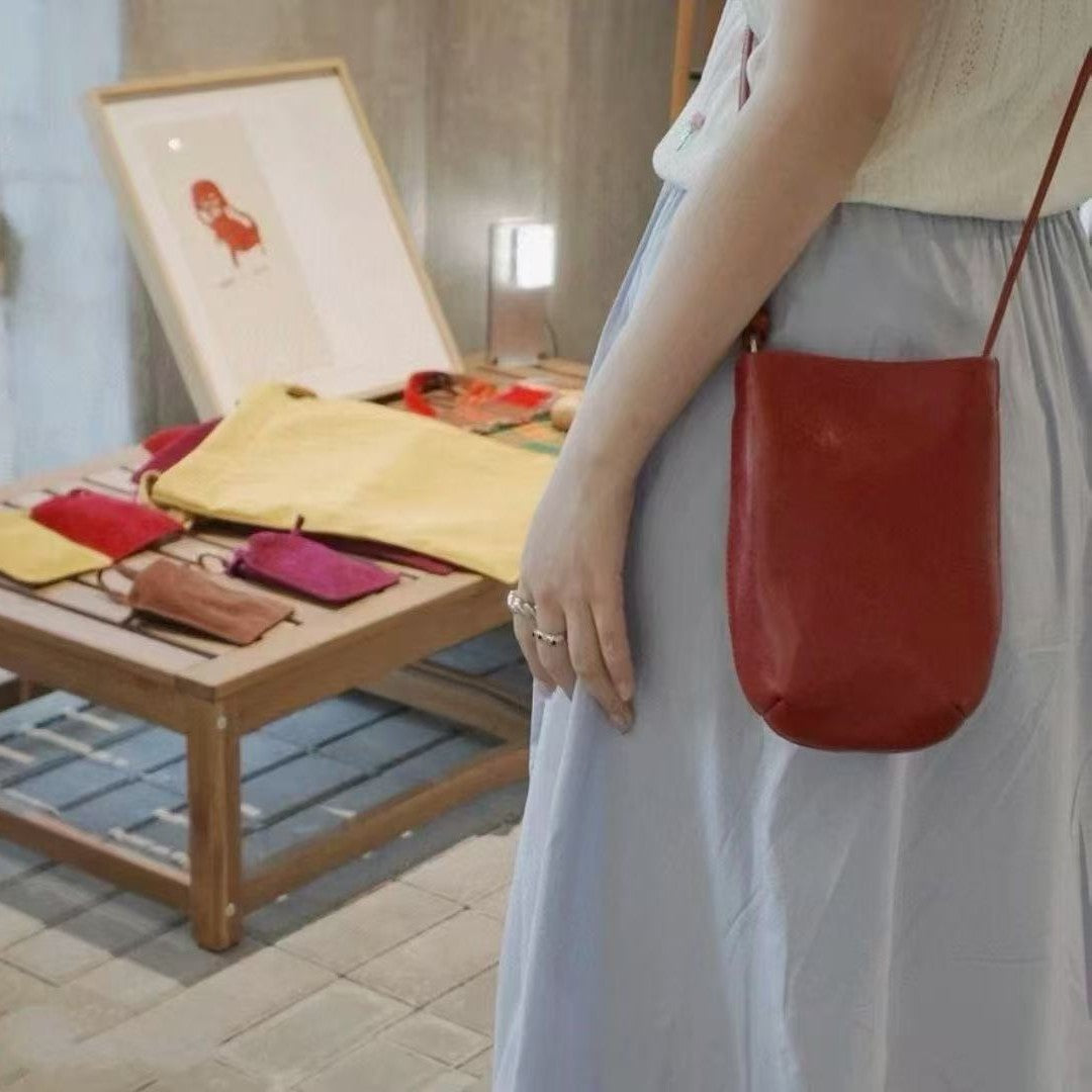 Retro Plant Leather Mini Dopamine Pier Shoulder Bags