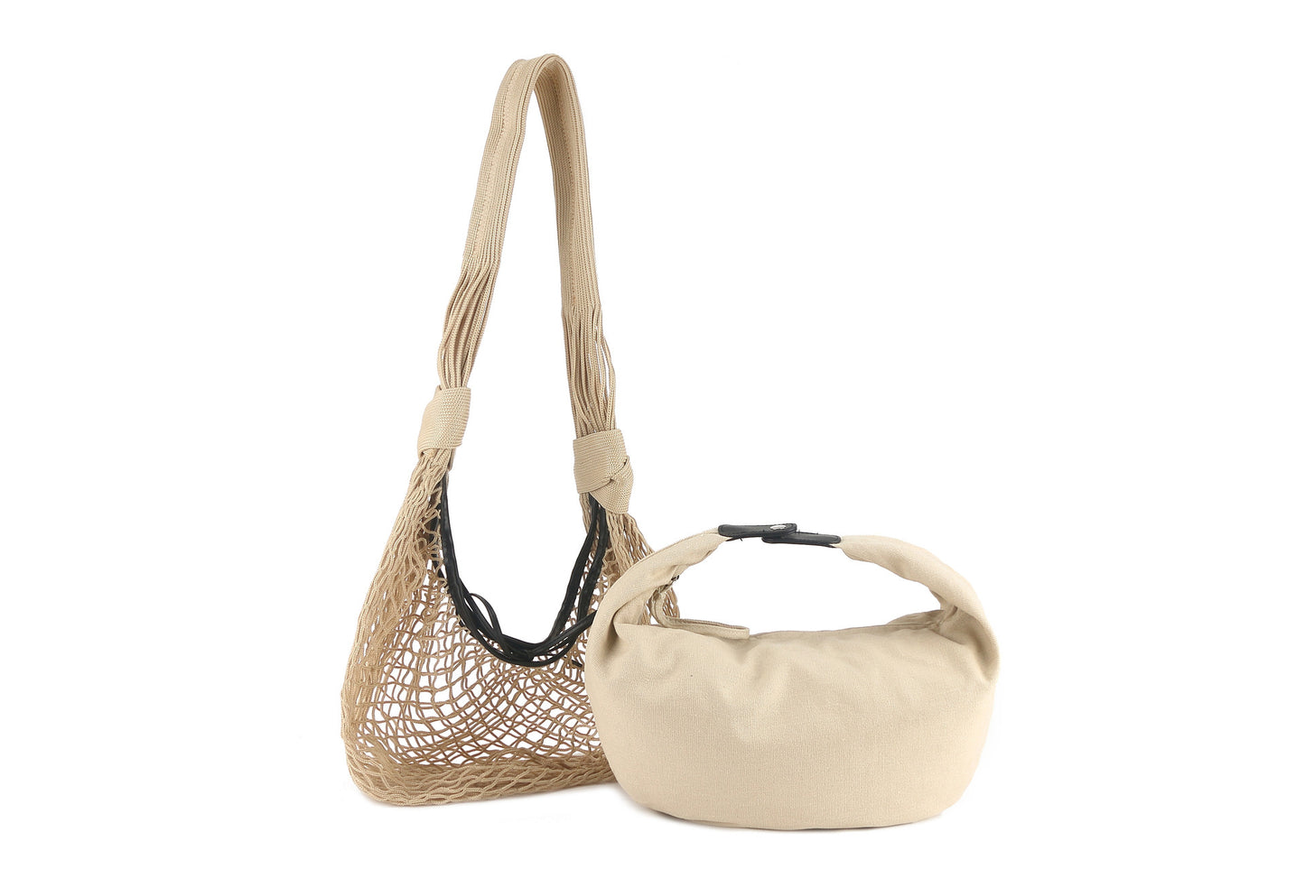 Horn Net Show Woven Fashion Contrast Shoulder Bags