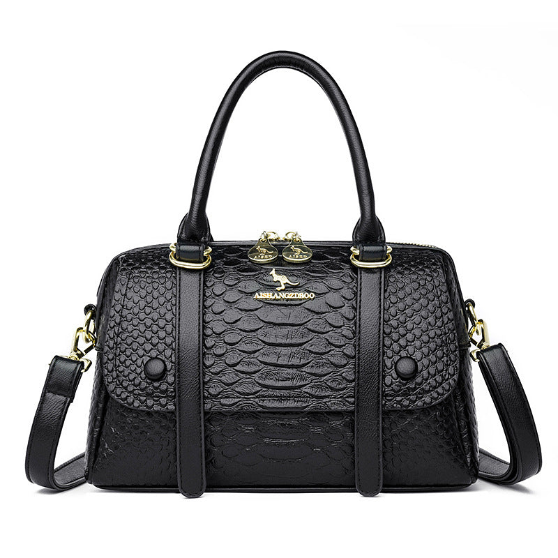 Women's Fashion Embossed Crocodile Pattern Big Bags