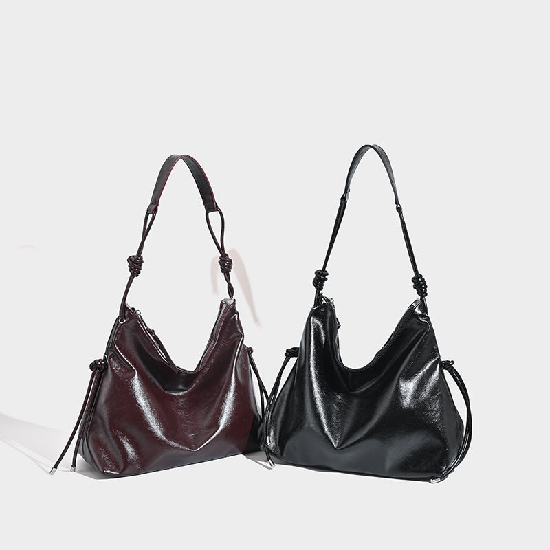 Leather Fashion Commuter Underarm Large Capacity Crossbody Bags