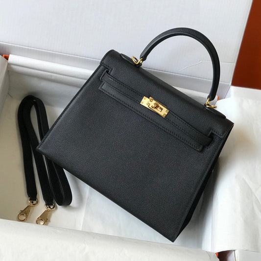 Women's Kelly Hand Palm Pattern Leather Portable Lock