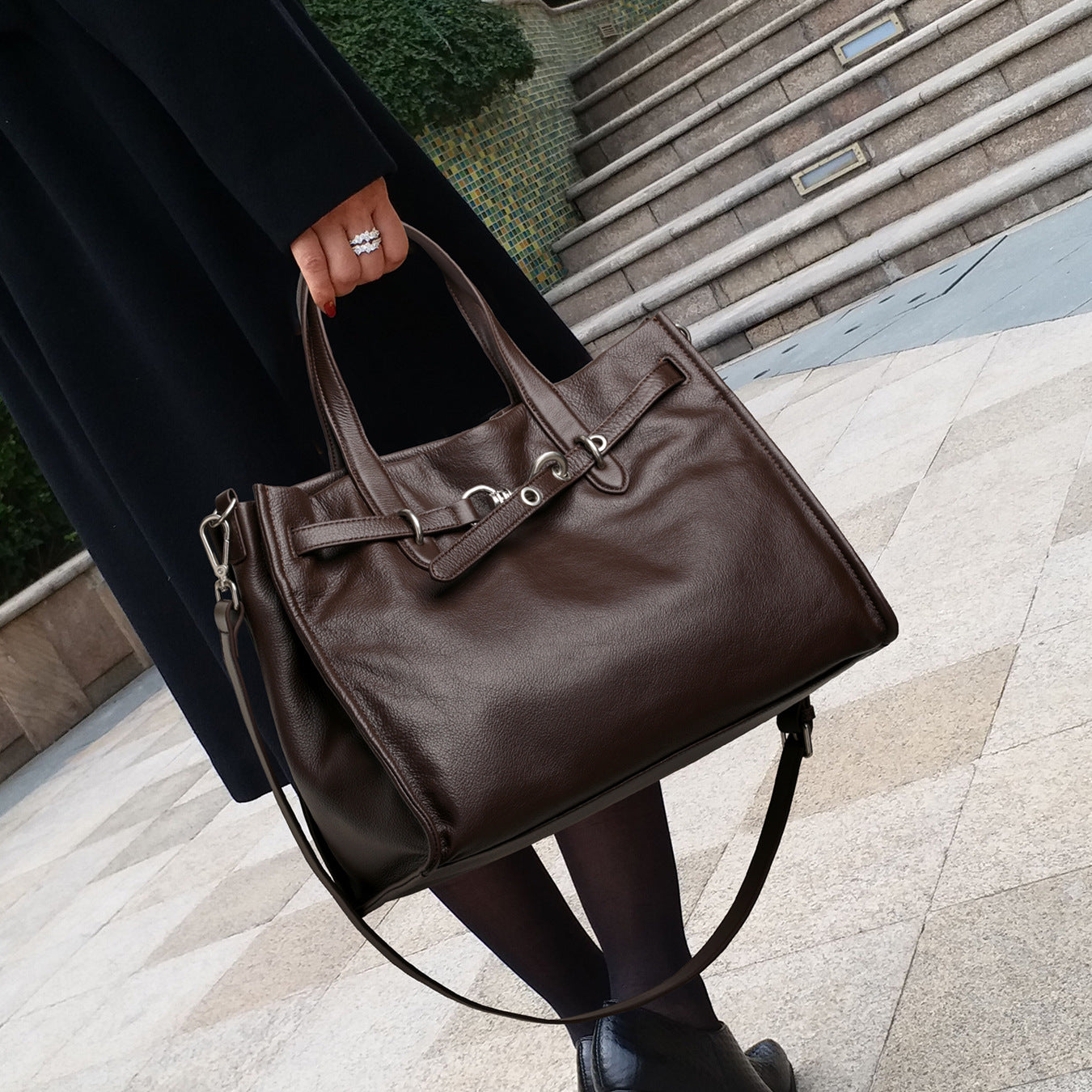 Daily Big Genuine Leather Large Capacity Handbags