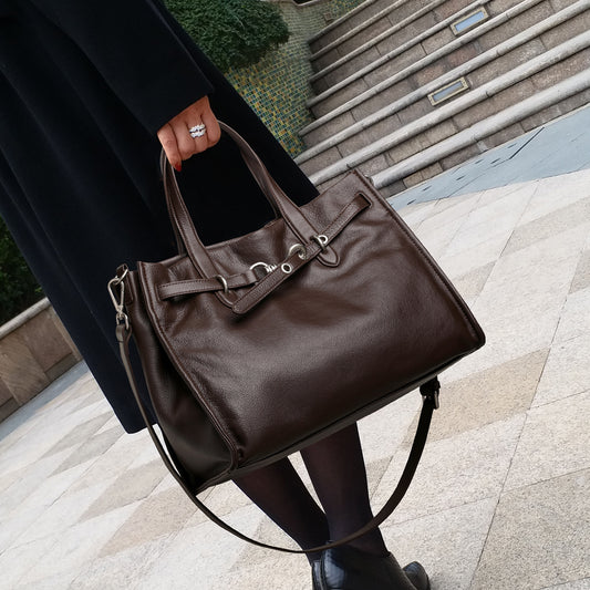 Daily Big Genuine Leather Large Capacity Handbags
