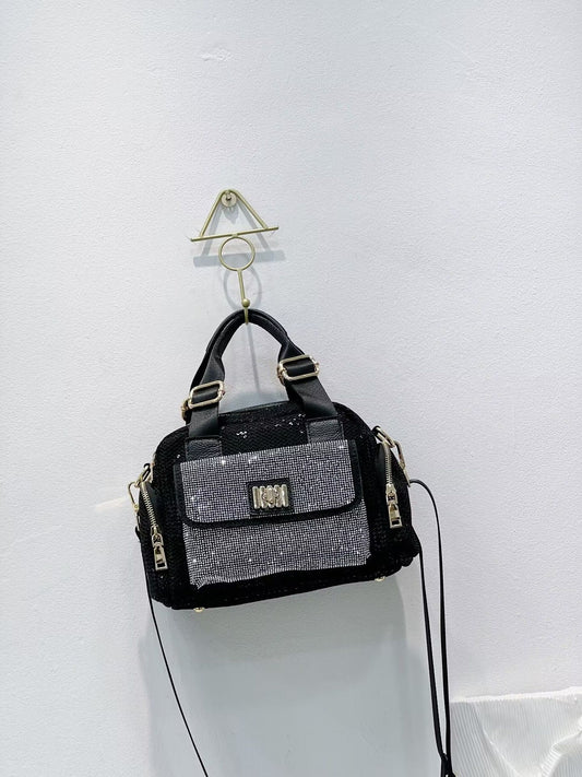 Women's Sequins With Cow Leather Multifunctional Versatile Handbags