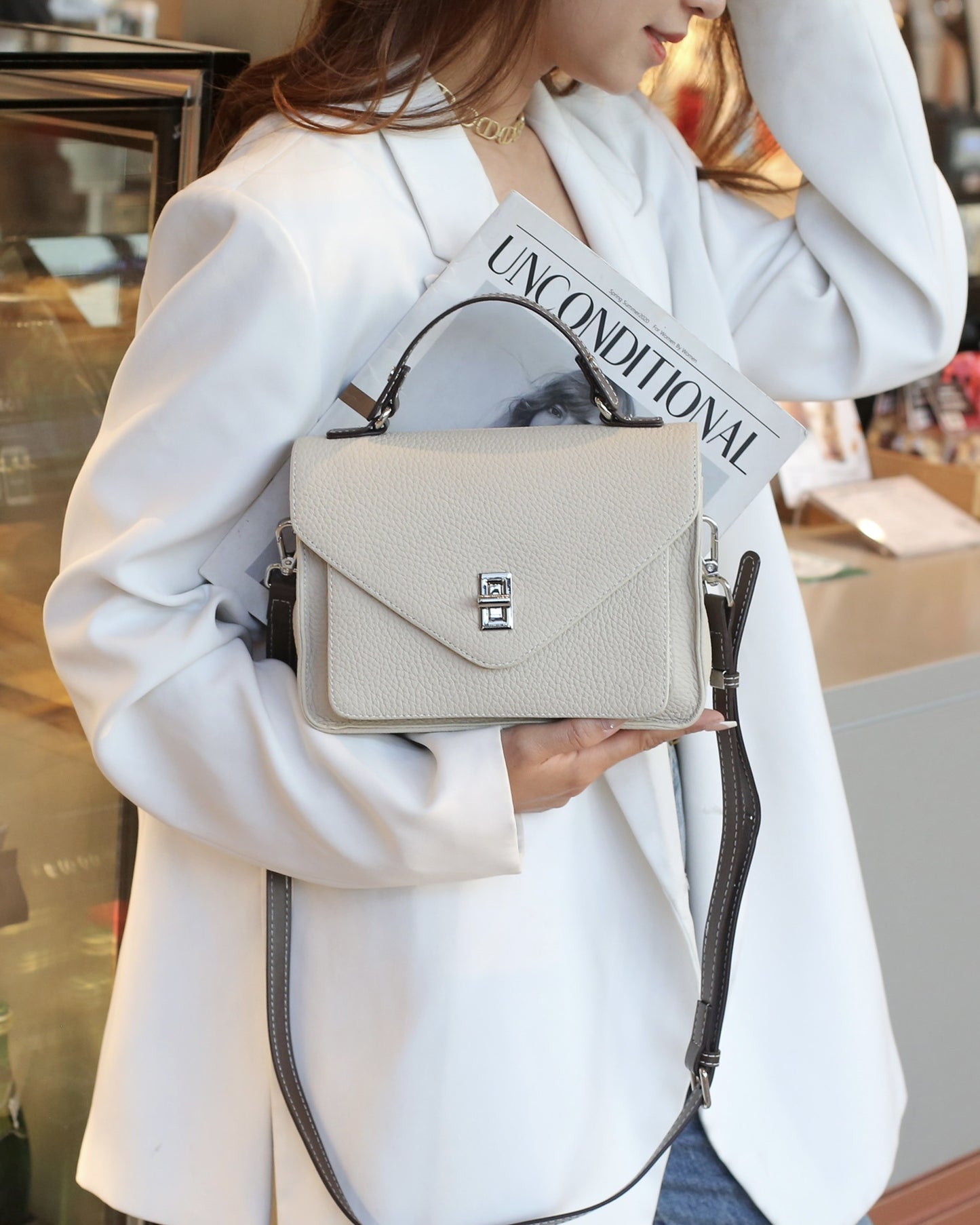 Women's Cool Leather Summer Commuter French Crossbody Bags