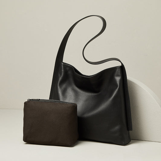 Idle Large Capacity Totes First Layer Cowhide Shoulder Bags
