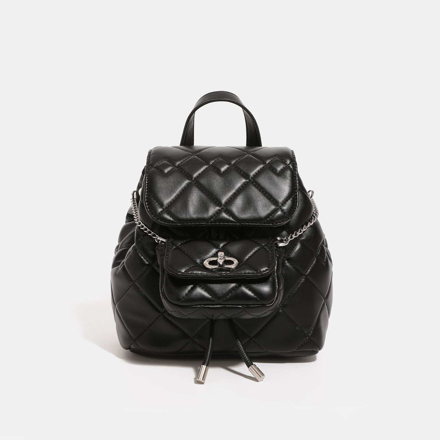 Women's Classic Style Rhombus Design High-grade Chain Backpacks