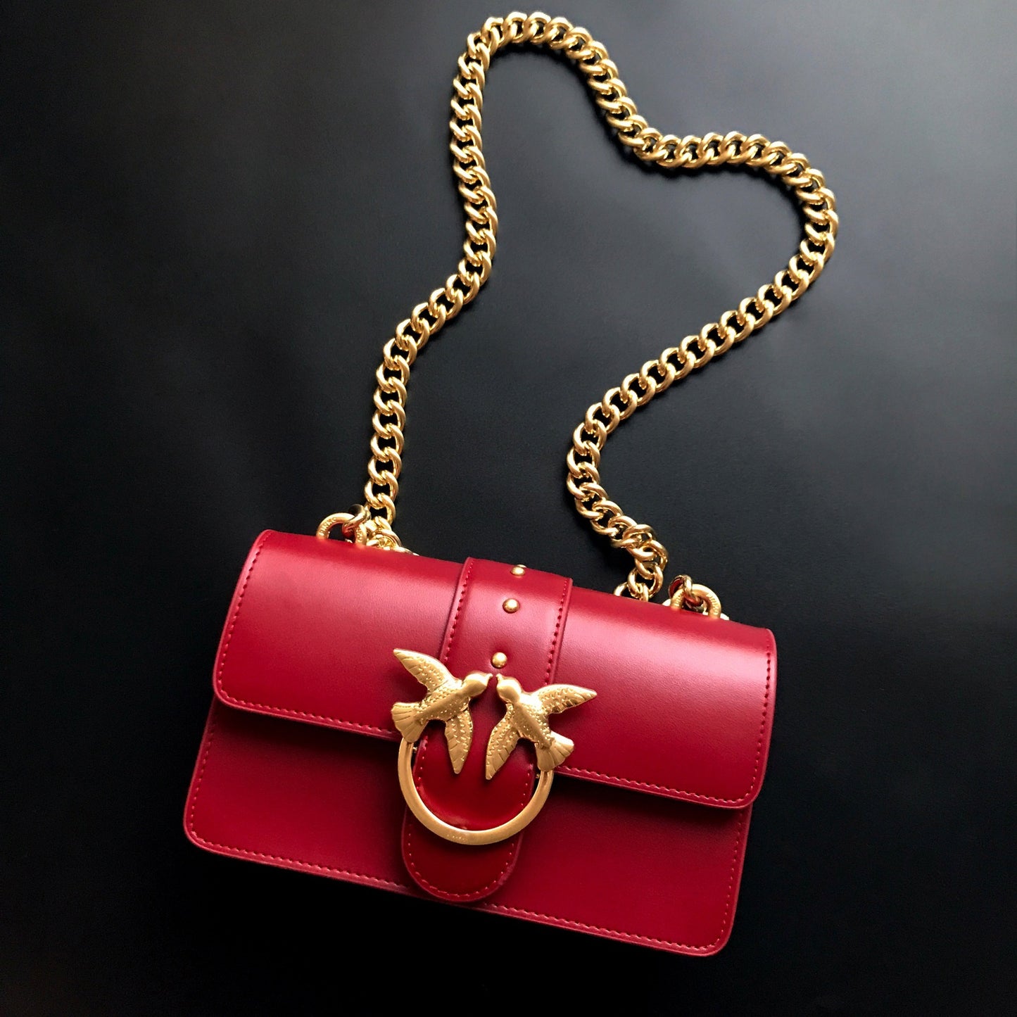 Genuine Leather Swallow Wine God Chain Shoulder Bags