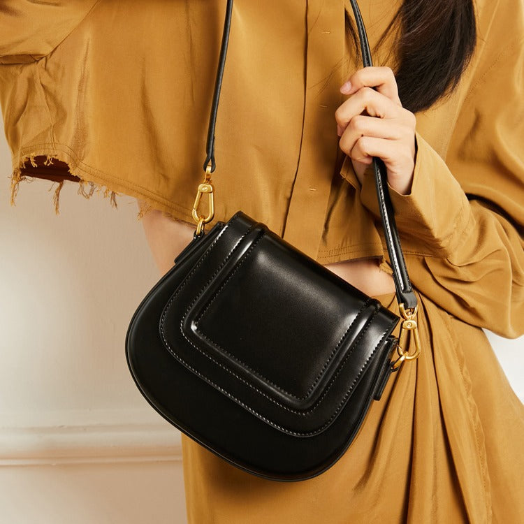 Women's Underarm Niche High Sense Saddle Genuine Crossbody Bags