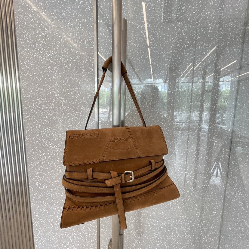 Women's Suede Versatile Abrasive Woven High-grade Handbags