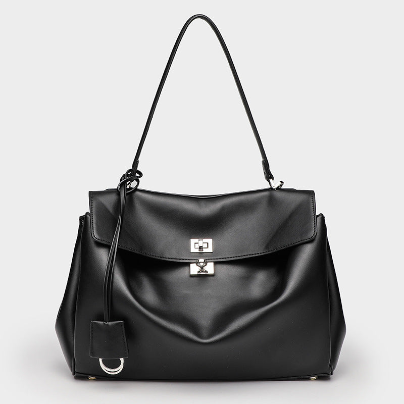 Women's Style Vintage Black Gold Large Capacity Handbags