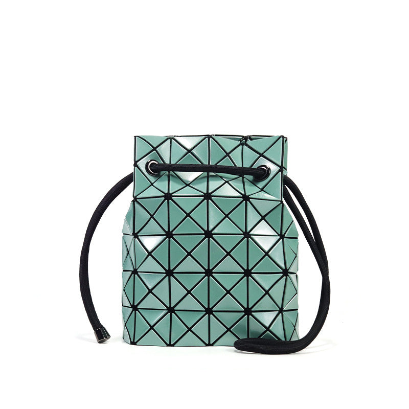 Women's Triangle Drawstring Rhombus Single Life Shoulder Bags