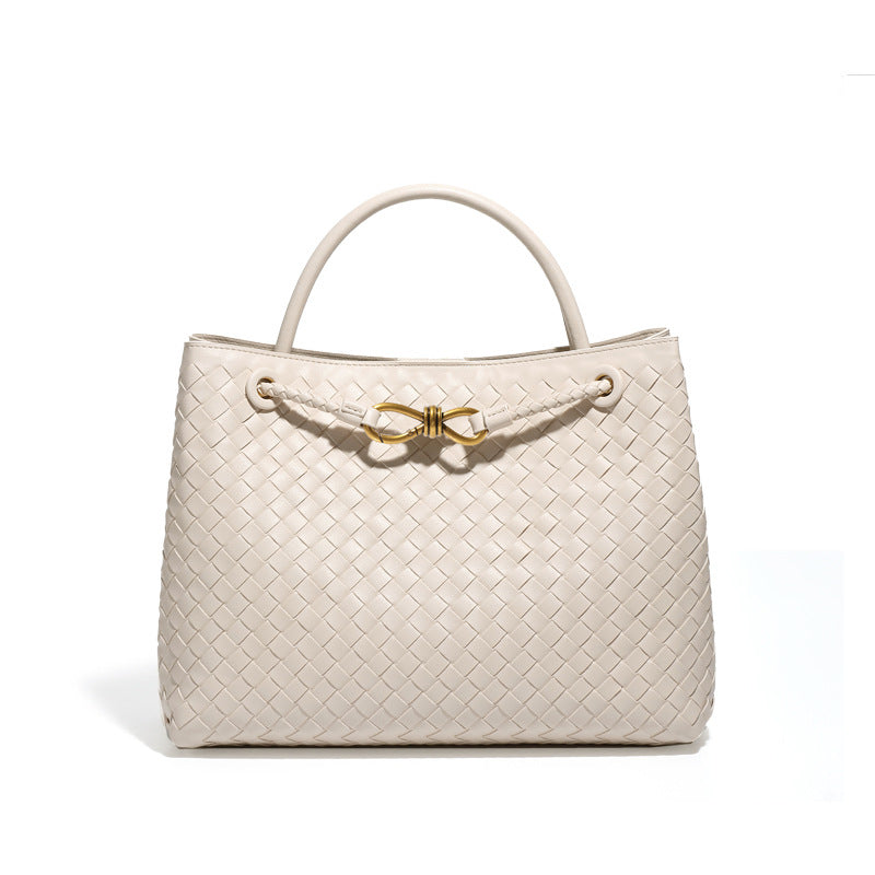 Charming Women's Portable Simple Graceful Hand-woven Tote Bags