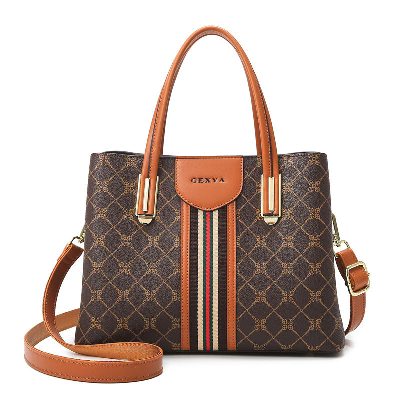 Women's Elegant Presbyopic Mother Simple Contrast Color Handbags