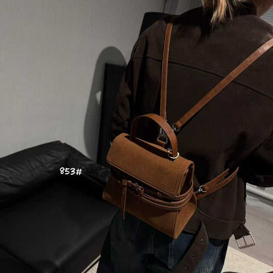 Women's Design Vintage Leather Drawstring High Sense Bags